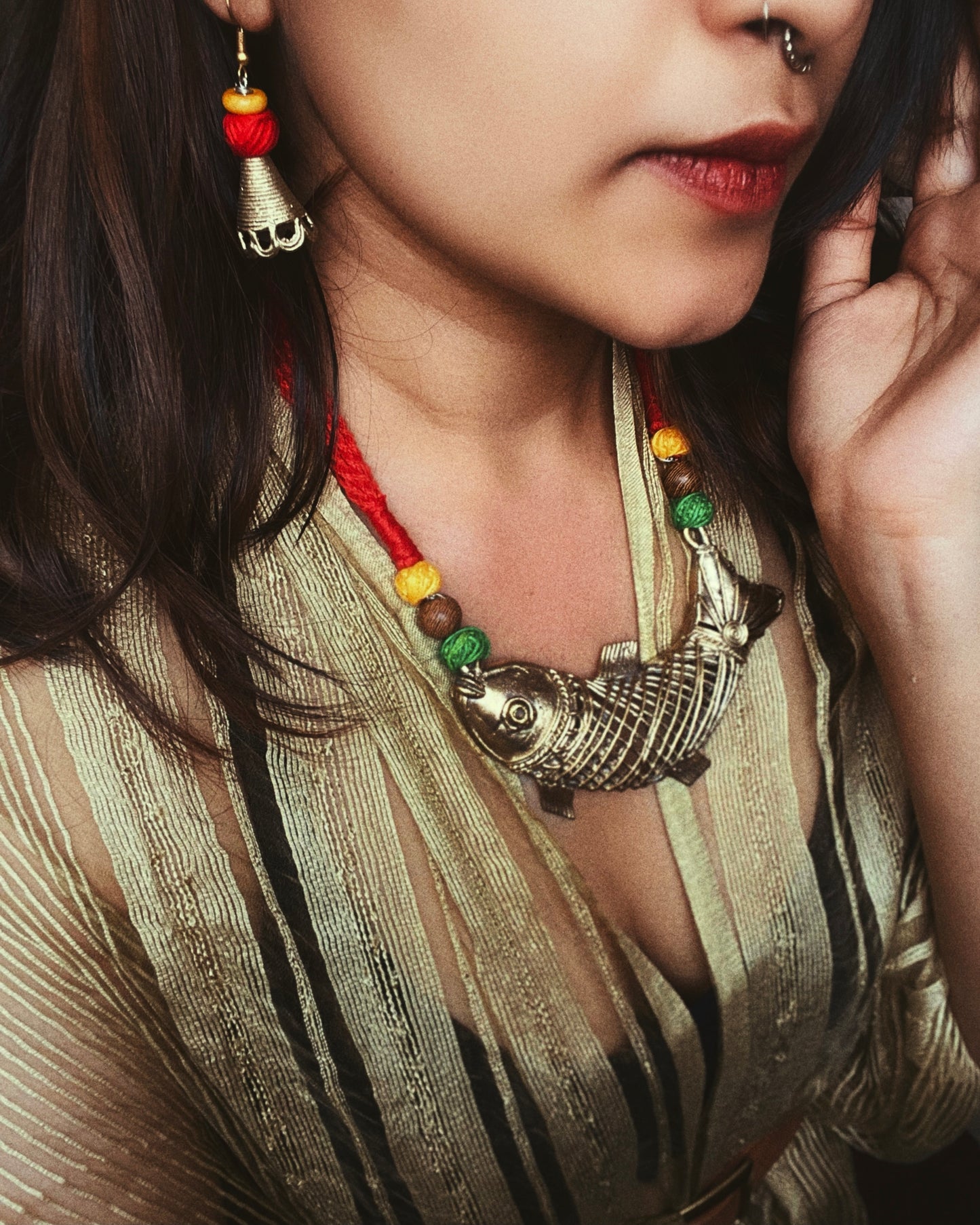 Theyyam Series | Matsya Rupa | Handcrafted Statement Set