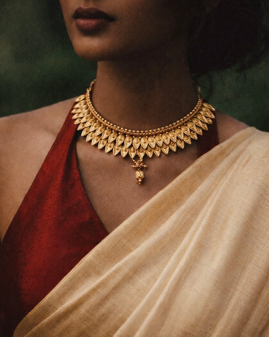 Kshetravalli | Antique Heritage Inspired Choker Set | The Vishu Collective'26