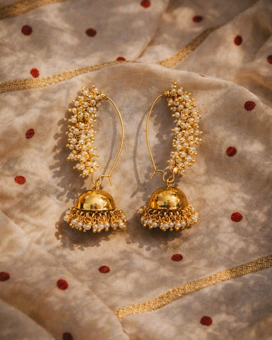 Mulla x Swarnam | Antique Gold-Plated Jhumkas | The Vishu Collective'26