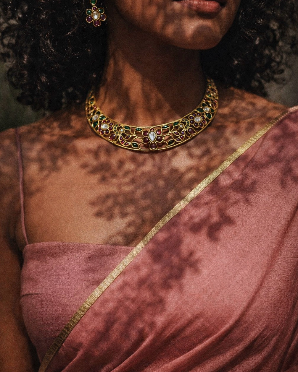 Vine of gems | Antique Heritage Inspired Kemp Choker Set | The Vishu Collective'26