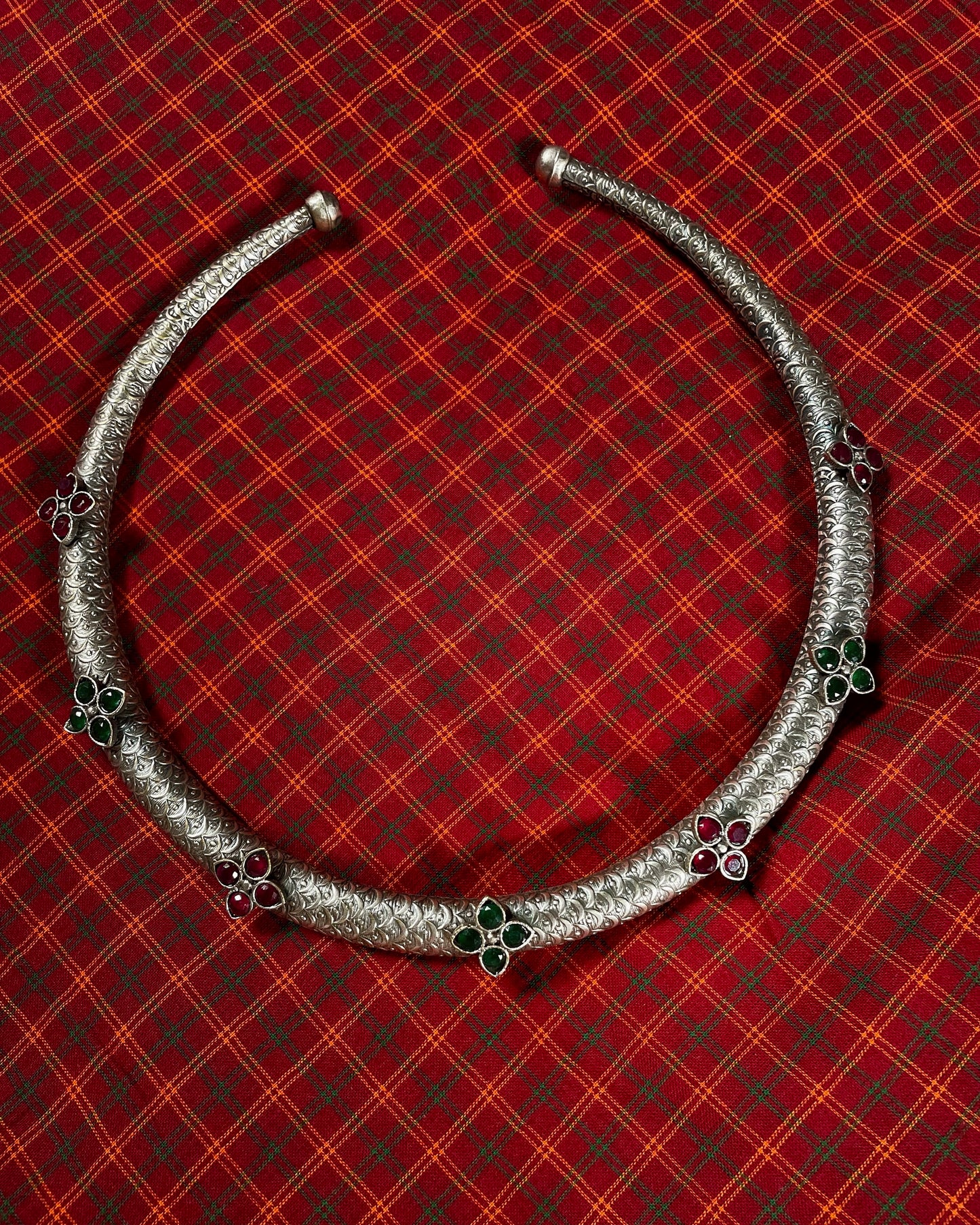 Fusion Orbit | Silver Plated Fusion Handcrafted Statement Necklace