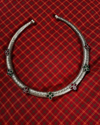 Fusion Orbit | Silver Plated Fusion Handcrafted Statement Necklace