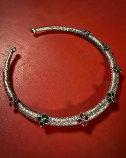 Fusion Orbit | Silver Plated Fusion Handcrafted Statement Necklace