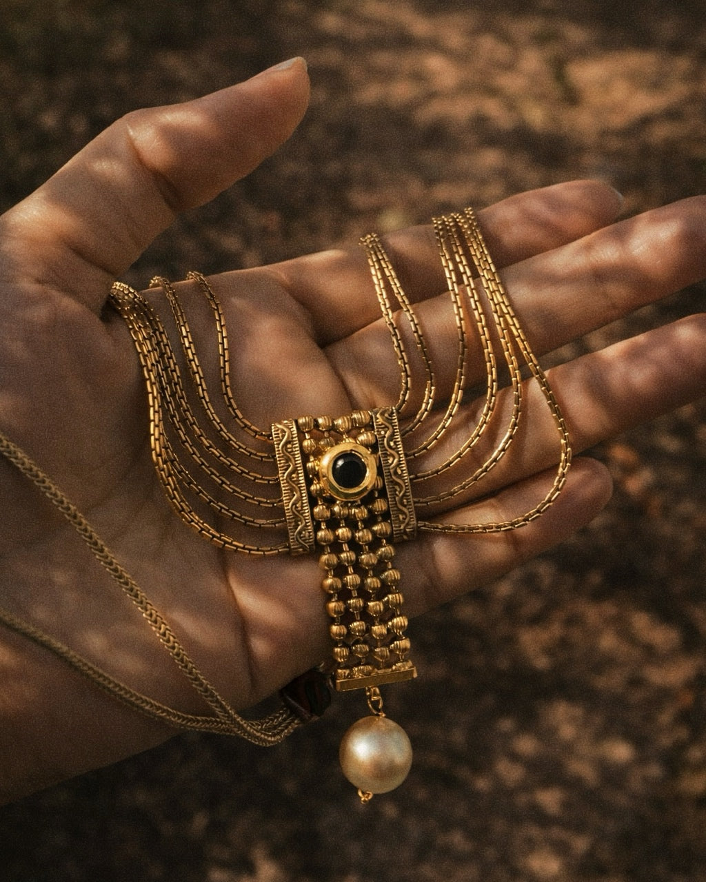 The Temple Onyx | Antique Heritage Inspired Choker Set | The Vishu Collective'26