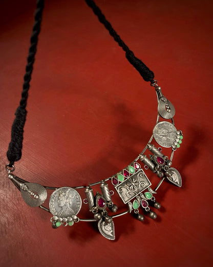 Chisel & Charm | Silver Plated Fusion Handcrafted Statement Necklace
