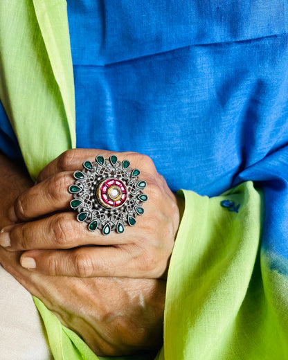 Gulab Rivaaz | Contemporary Dual Tone Fusion Ring