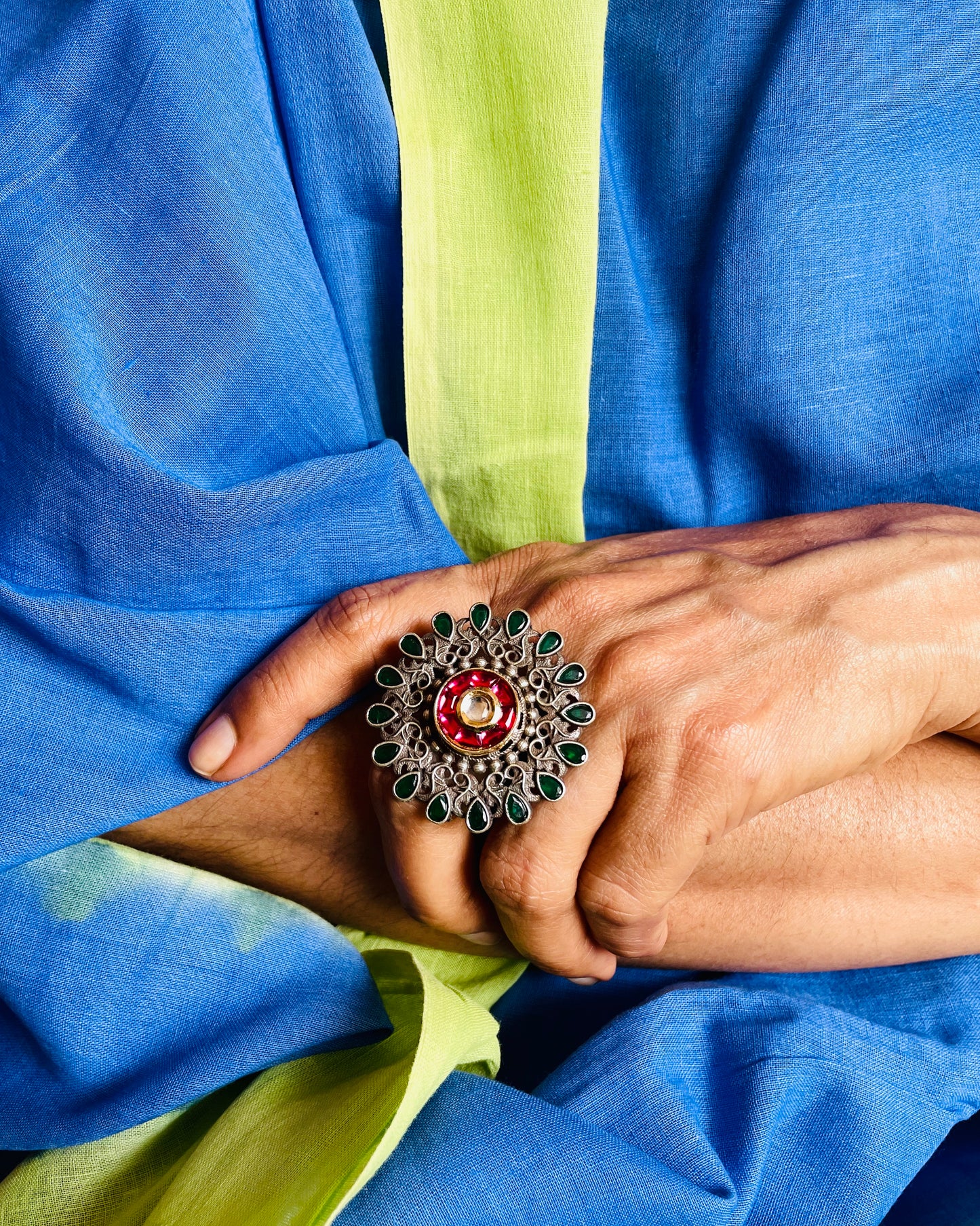 Gulab Rivaaz | Contemporary Dual Tone Fusion Ring