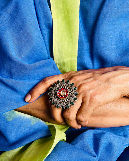 Gulab Rivaaz | Contemporary Dual Tone Fusion Ring