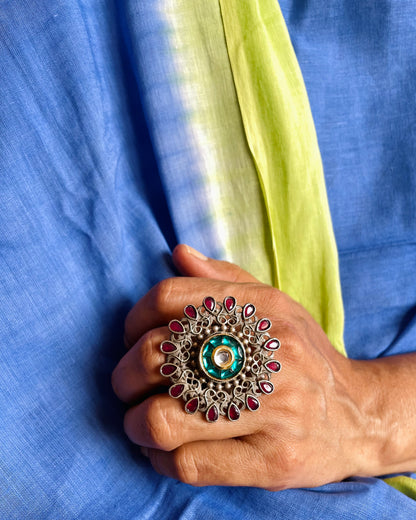 Gulab Rivaaz | Contemporary Dual Tone Fusion Ring