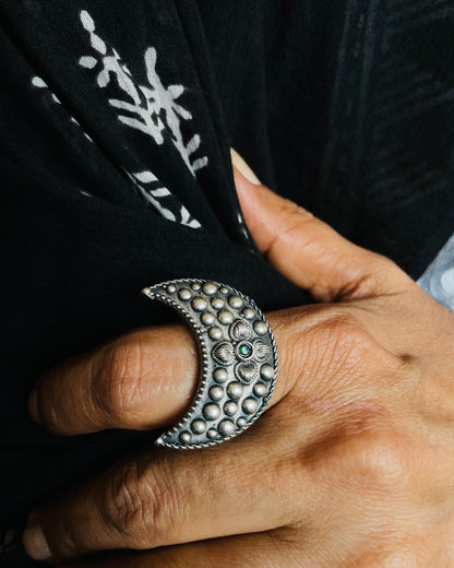 Uru | Silver Plated Oxidised Ring