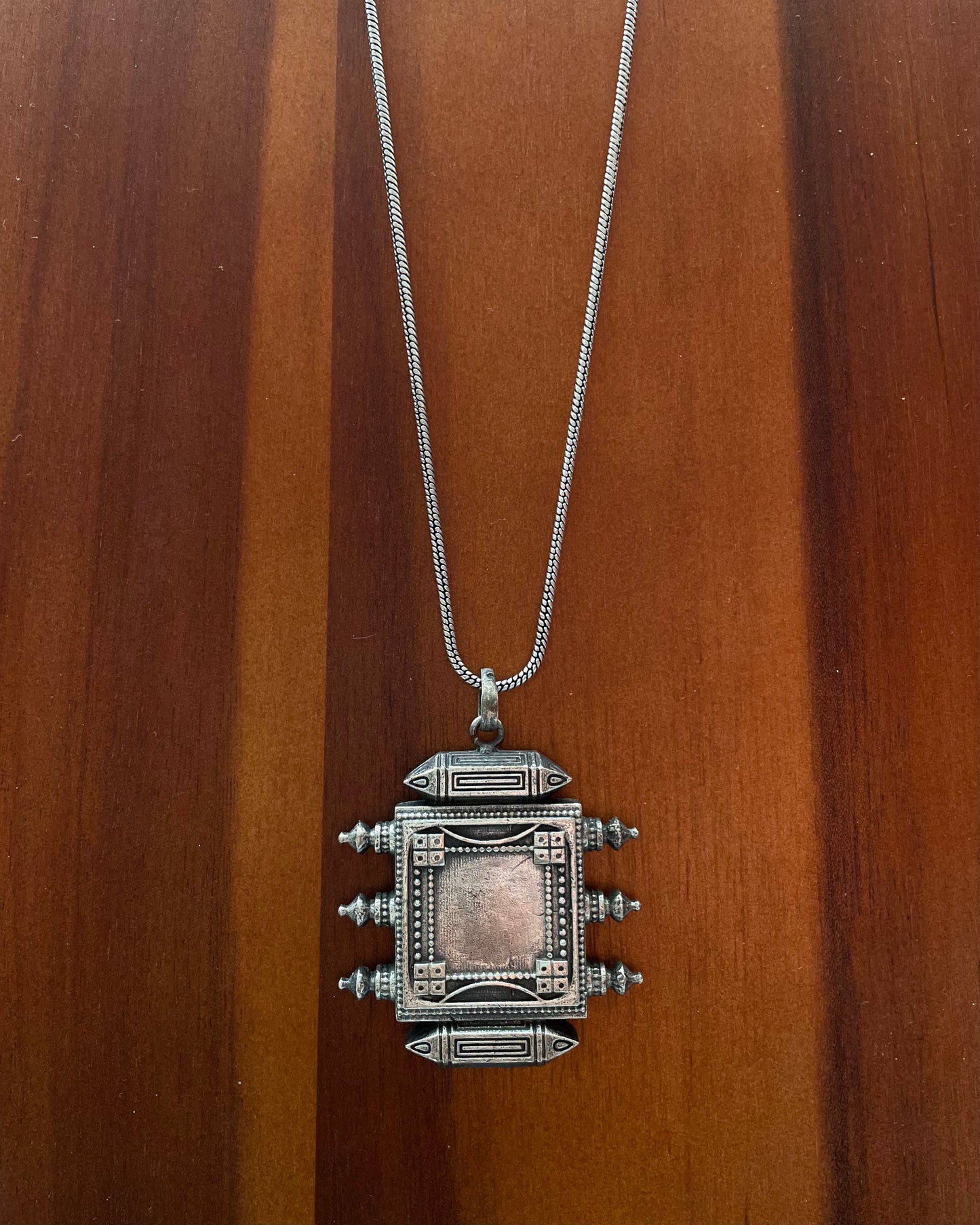 Teejh | Silver Plated Handcrafted Statement Pendant & Chain