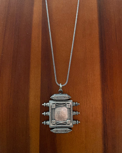 Teejh | Silver Plated Handcrafted Statement Pendant & Chain