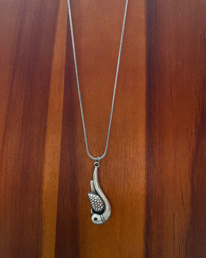 Mayukha | Silver Plated Handcrafted Statement Pendant & Chain