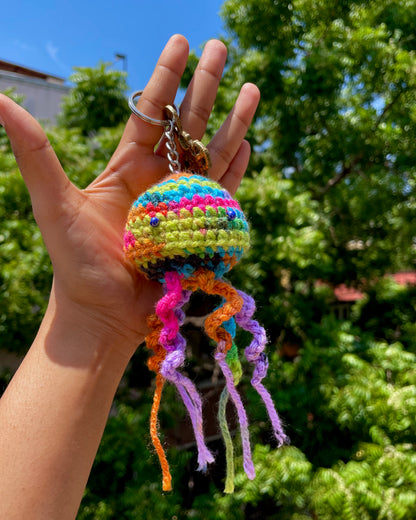 Hand-Crocheted Mini Sea-Creature Charm Keychains