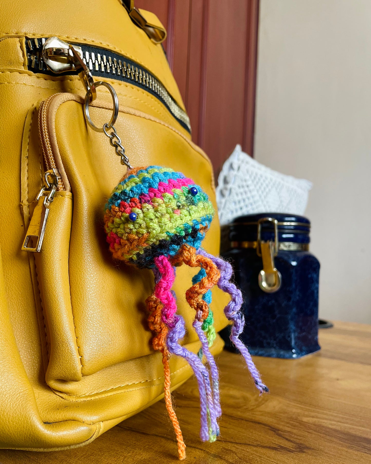 Hand-Crocheted Mini Sea-Creature Charm Keychains