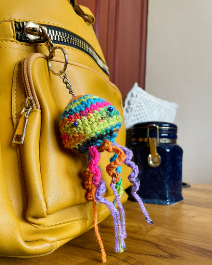 Hand-Crocheted Mini Sea-Creature Charm Keychains