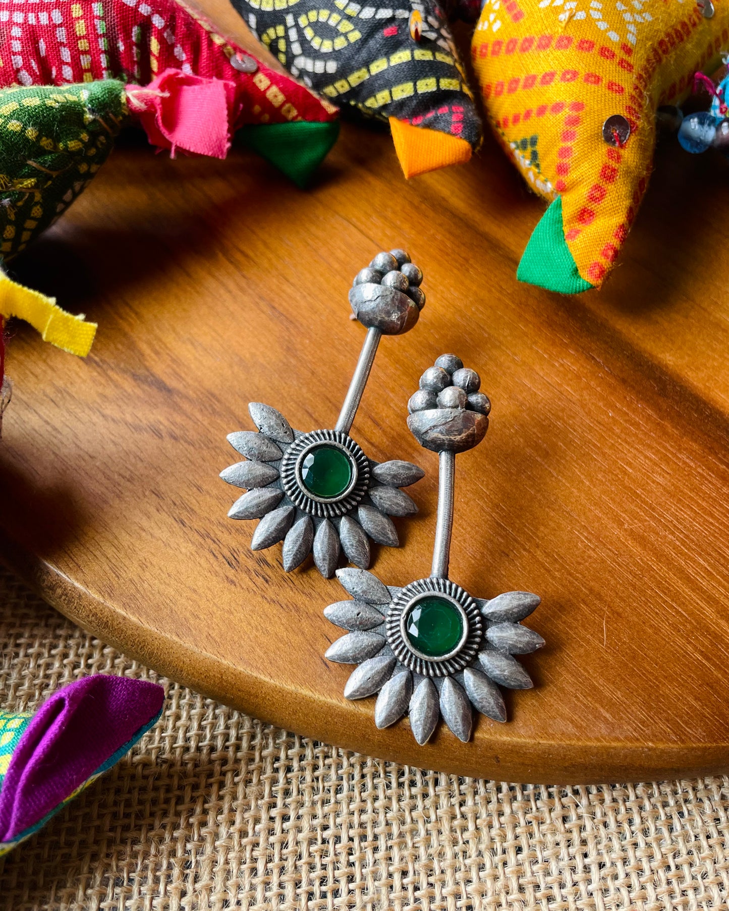 Ridhi | Silver Plated Shrinkhala Statement Earrings