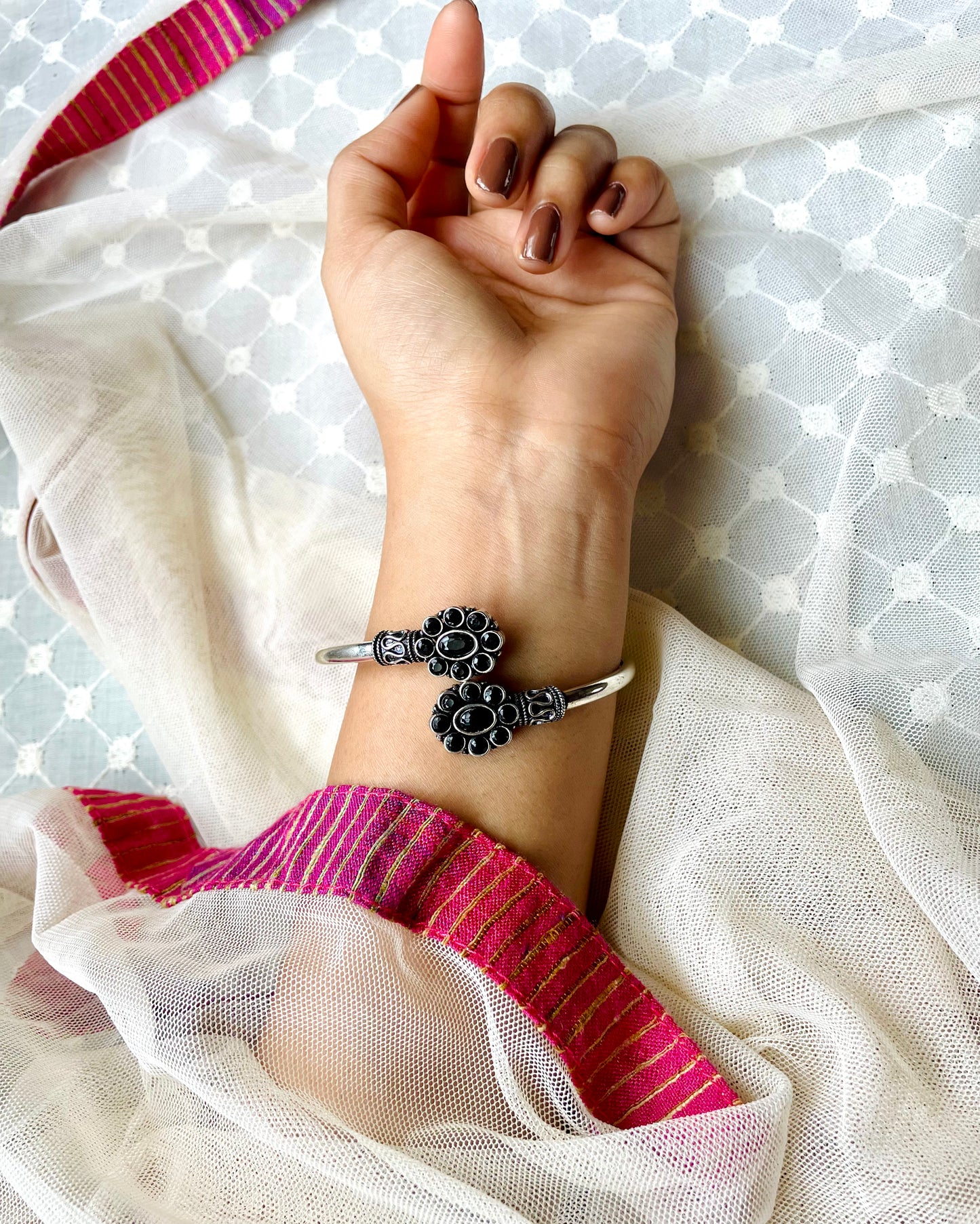 Ekatra | Oxidised Artisanal Kada | Free Size