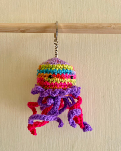 Hand-Crocheted Mini Sea-Creature Charm Keychains