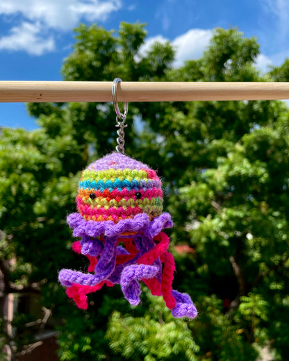 Hand-Crocheted Mini Sea-Creature Charm Keychains