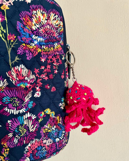 Hand-Crocheted Mini Sea-Creature Charm Keychains