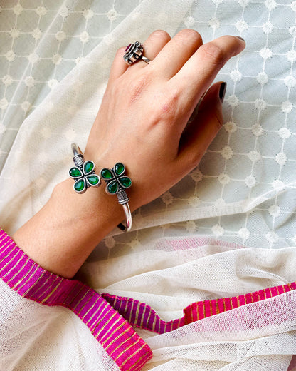 Mekhalā | Oxidised Artisanal Kada | Free Size