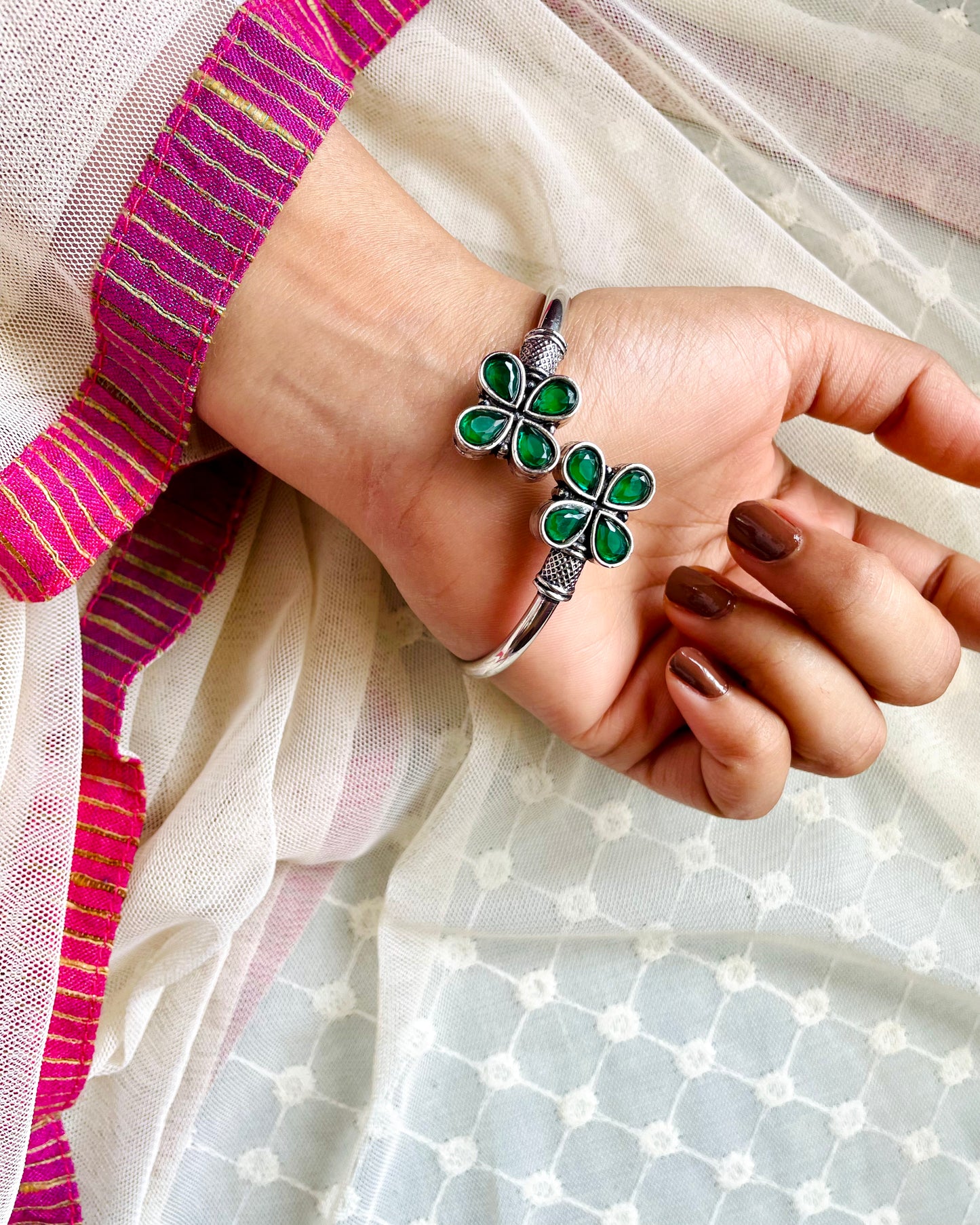 Mekhalā | Oxidised Artisanal Kada | Free Size