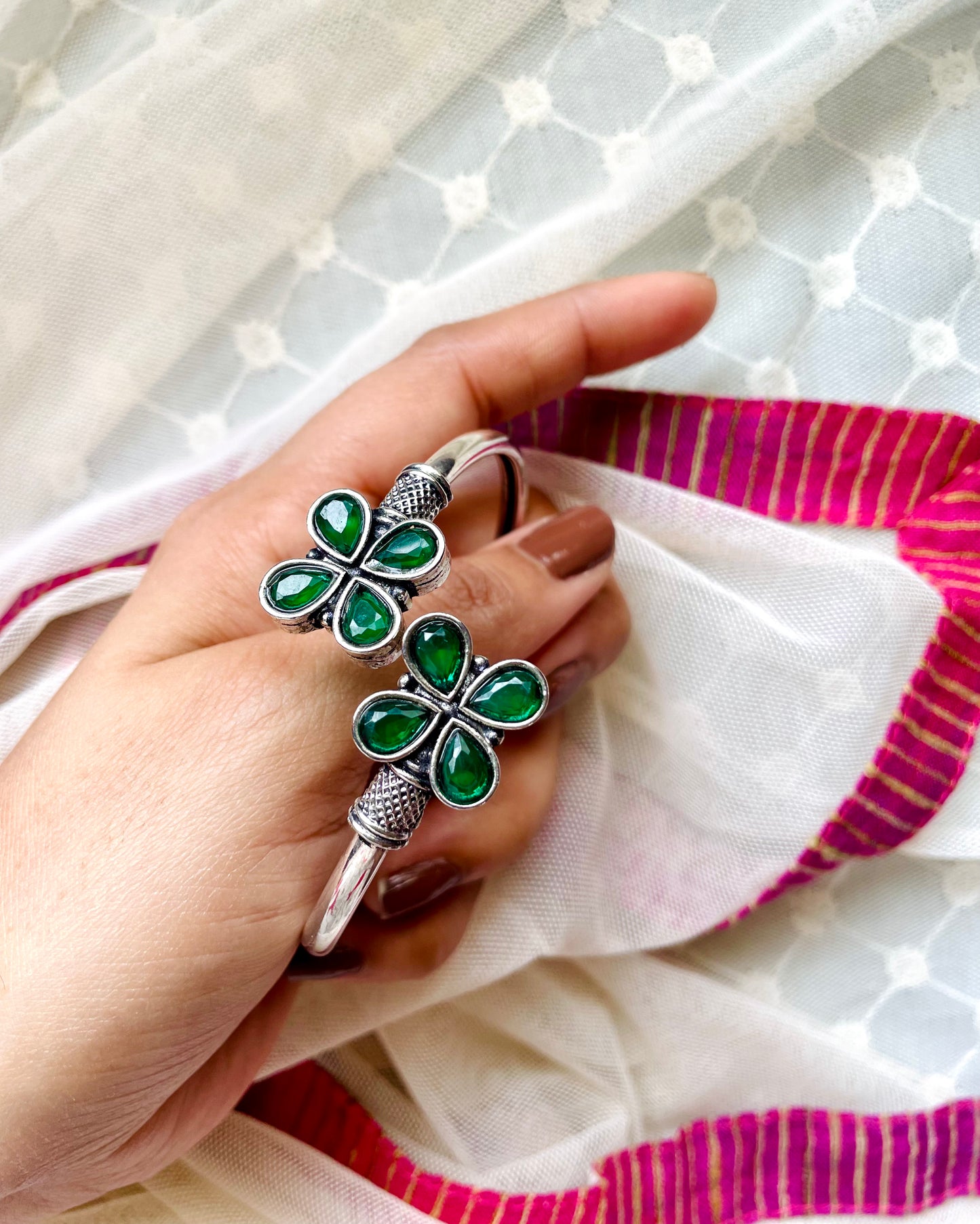 Mekhalā | Oxidised Artisanal Kada | Free Size