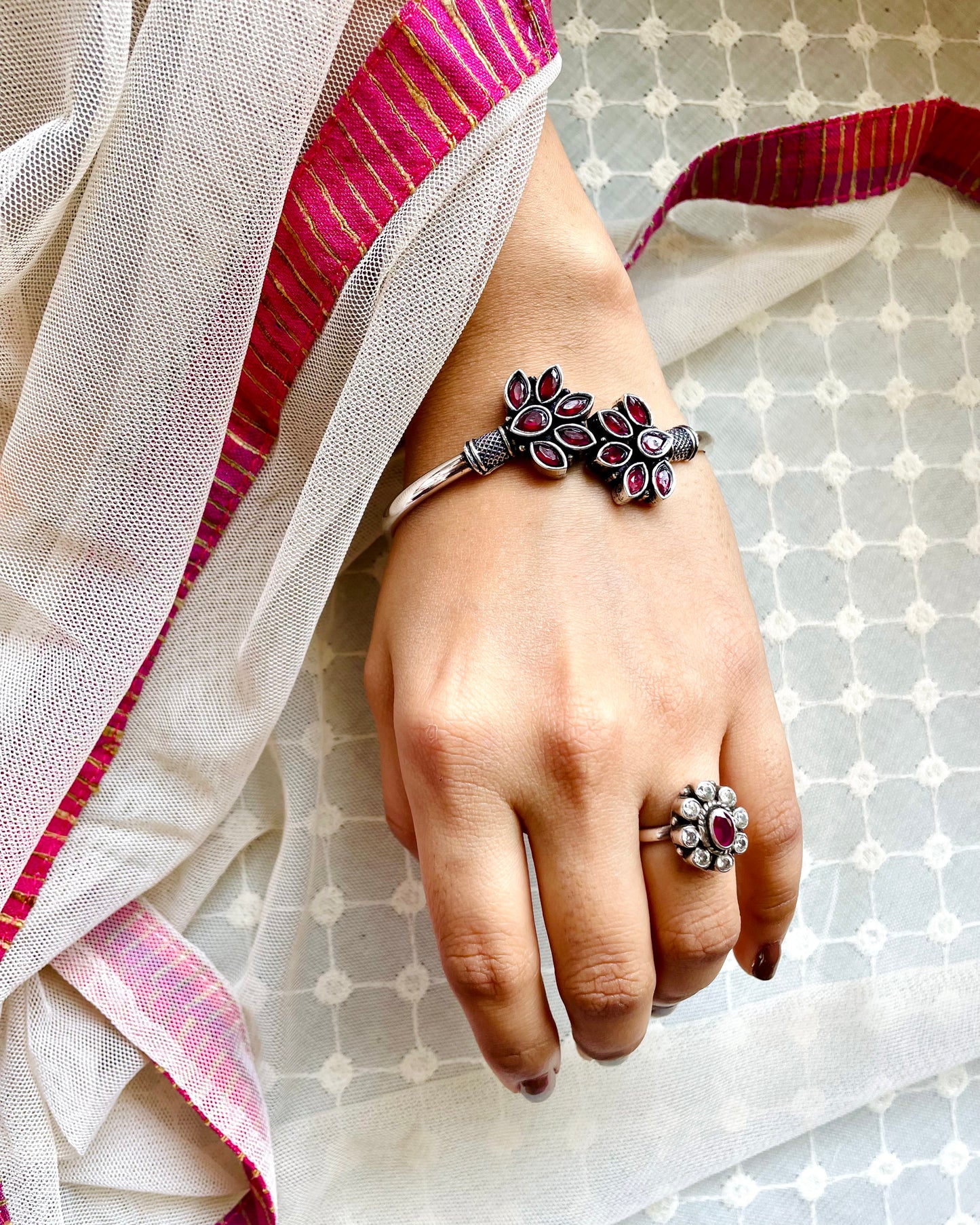 Tārānga | Oxidised Artisanal Kada | Free Size