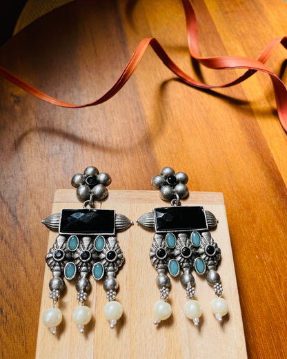 Nitaara | Multicolour Stone Statement Earrings