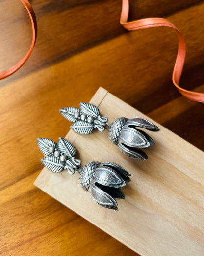 Anayra | Silver Plated Statement Earrings