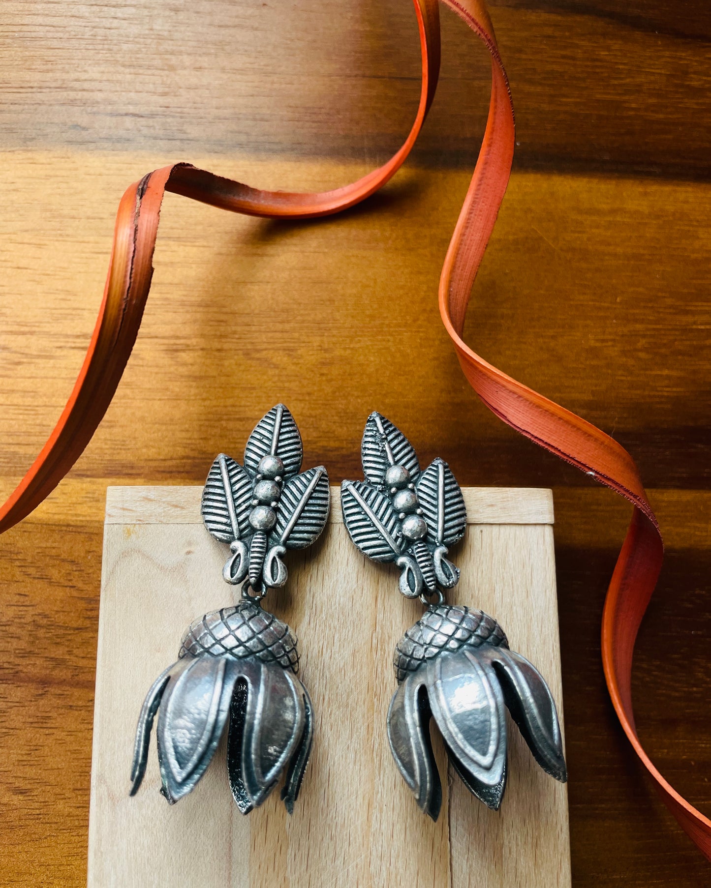 Anayra | Silver Plated Statement Earrings