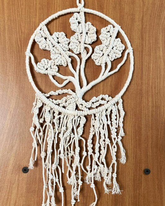 Off-White Tree of Life Macrame Dream Catcher