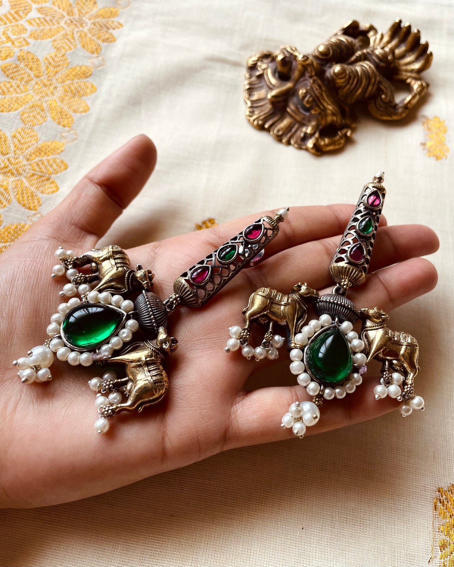 Nandi Peetam | Statement Studs