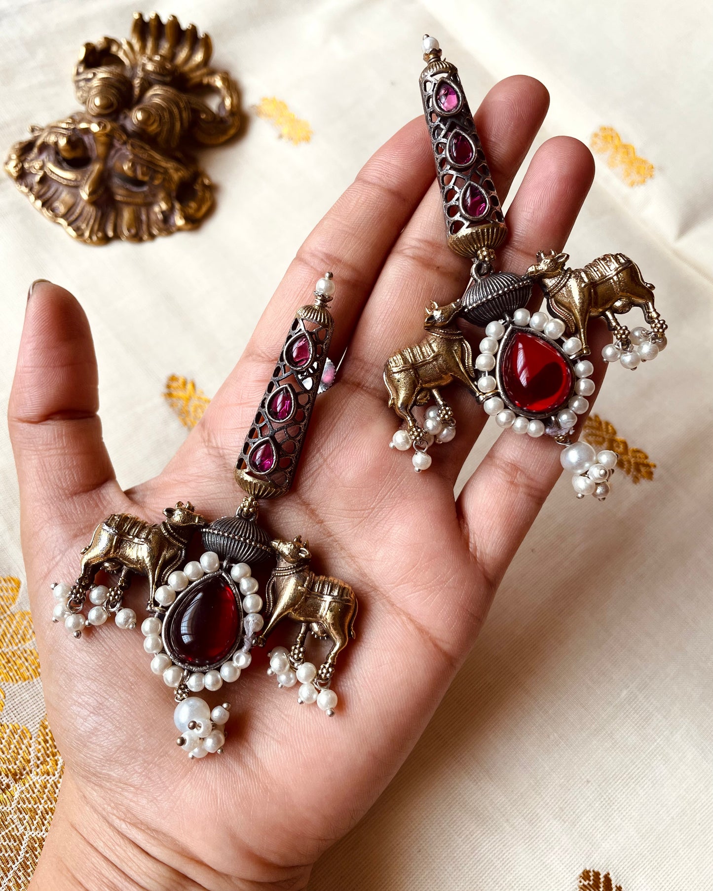 Nandi Peetam | Statement Studs
