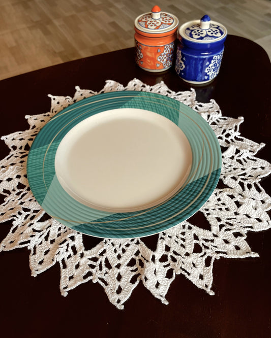 Pure White Yukta Crochet Placement Mat