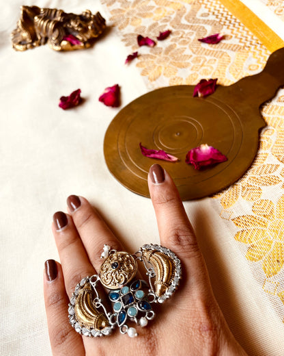 Pavizham | Dual Tone Statement Ring