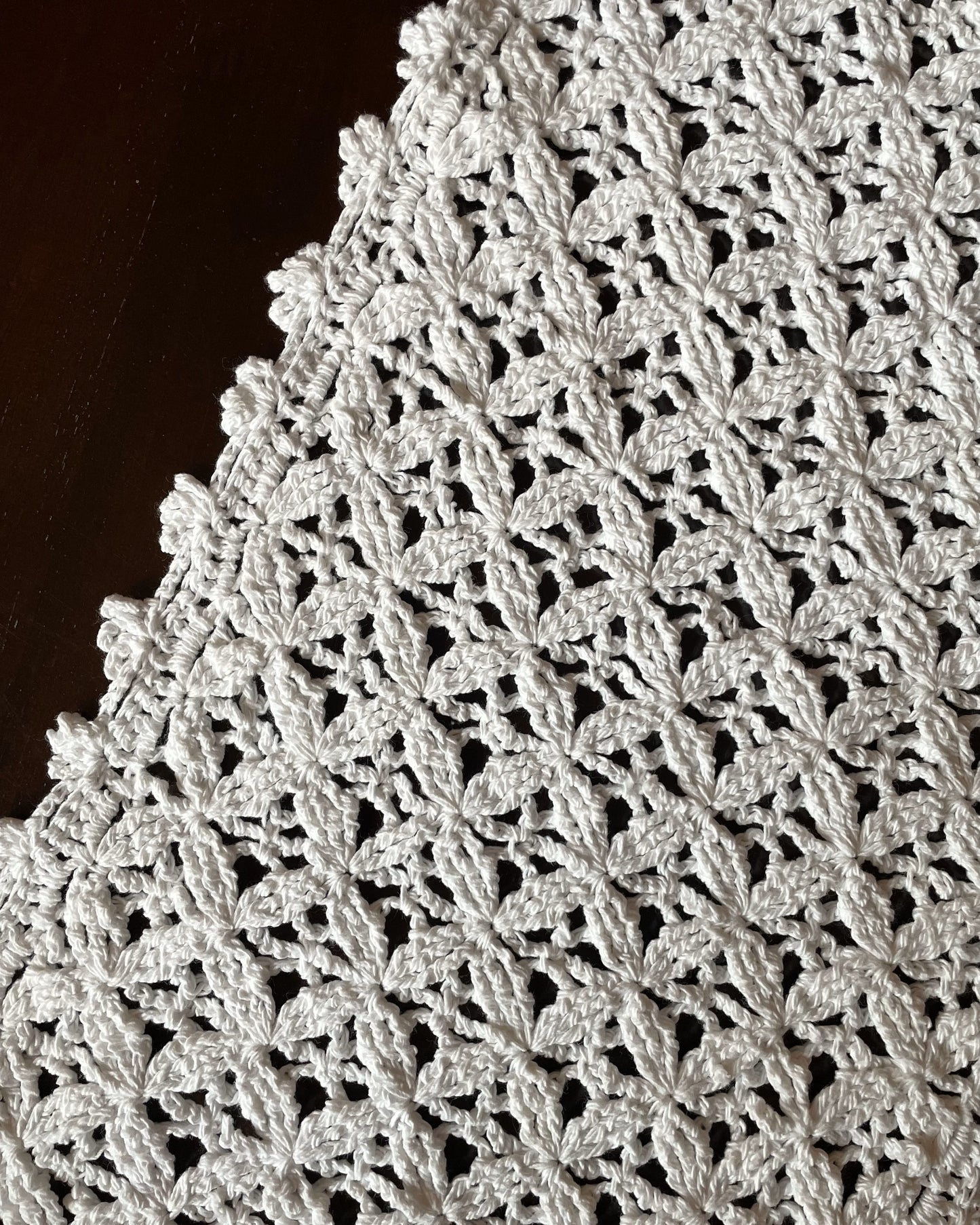 Pure White Aabharana Rectangular Crochet Placement Mat