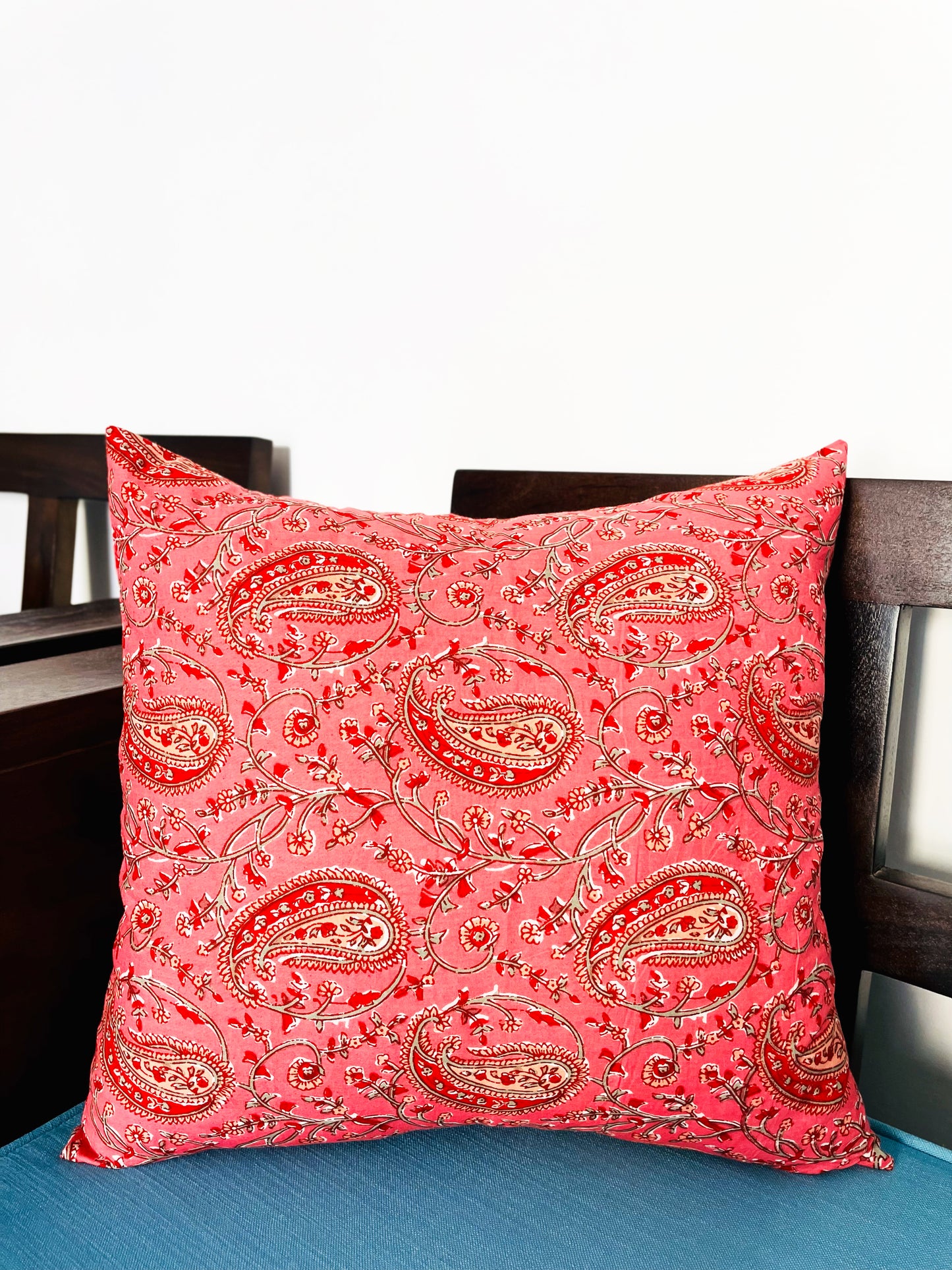 Paisley Mélange | Pure Cotton Block Printed Cushion Covers | Set of 2