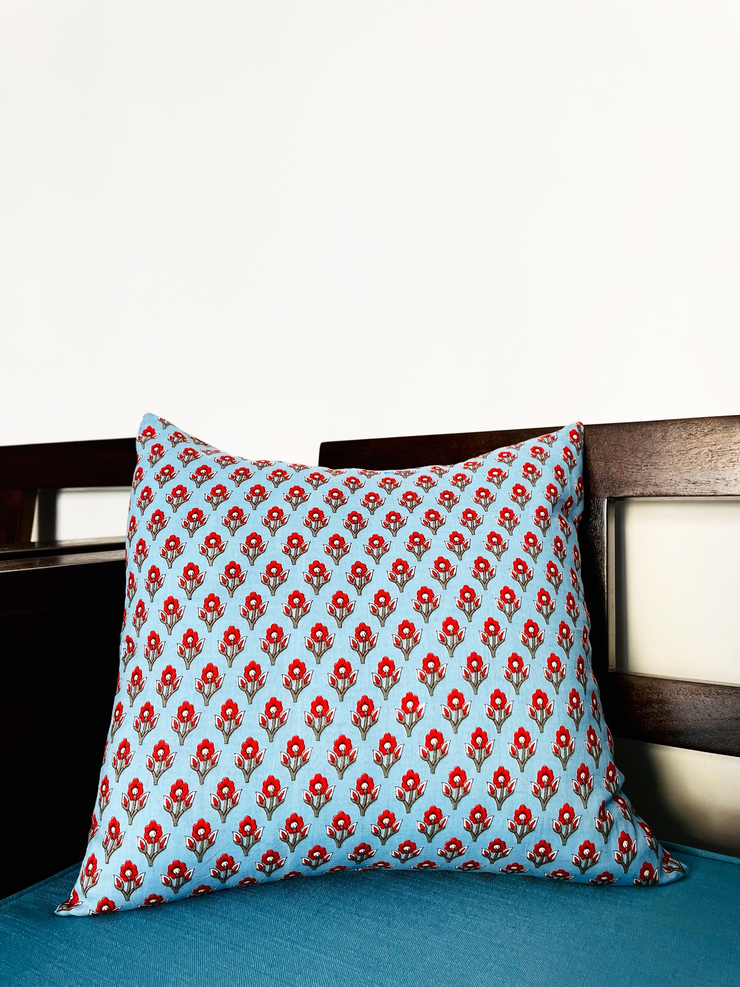 Sun-Kissed Botanicals | Pure Cotton Block Printed Cushion Covers | Set of 2