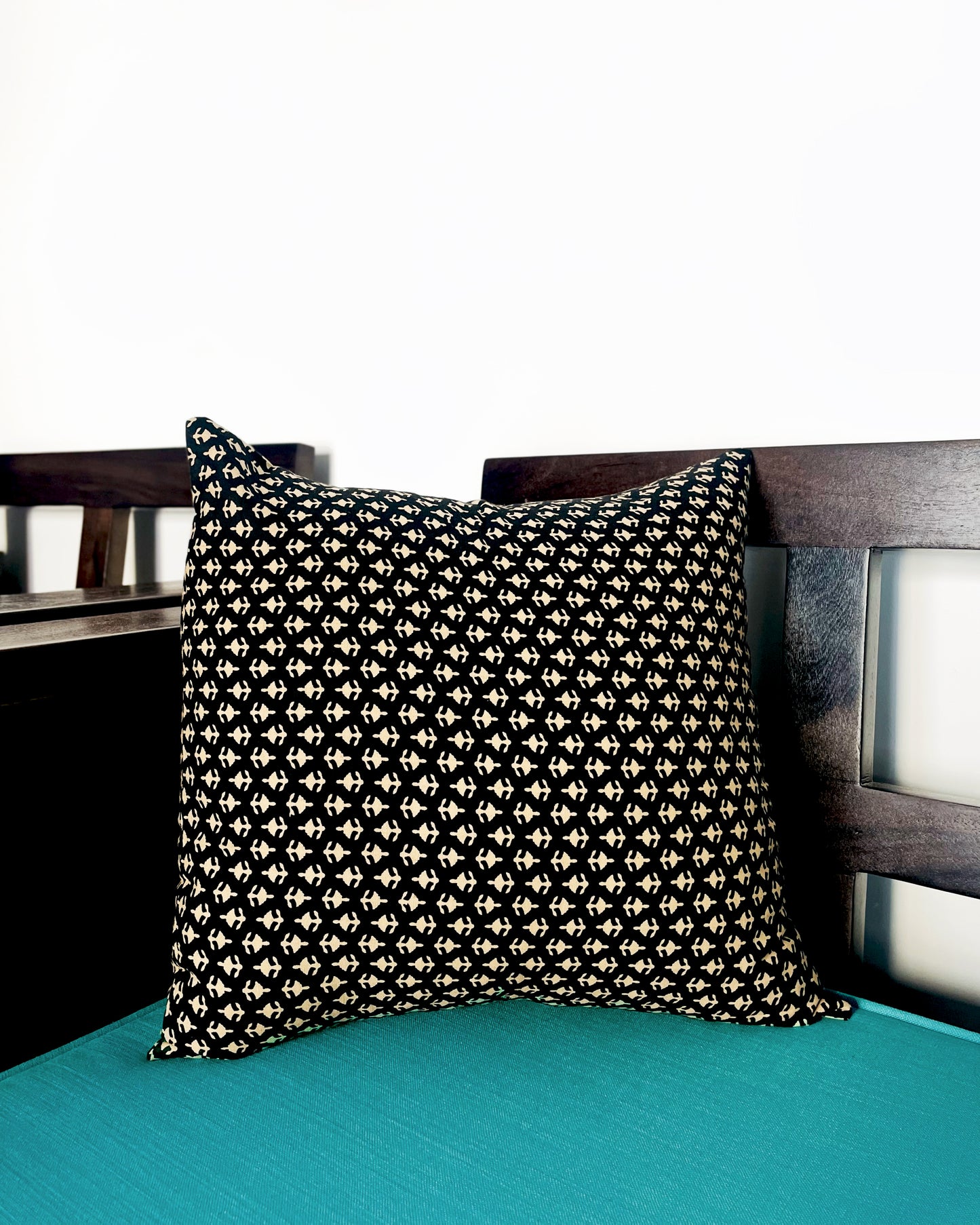 Tropical Tassels & Desert Sands | Pure Cotton Block Printed Cushion Covers with Tassles | Set of 2