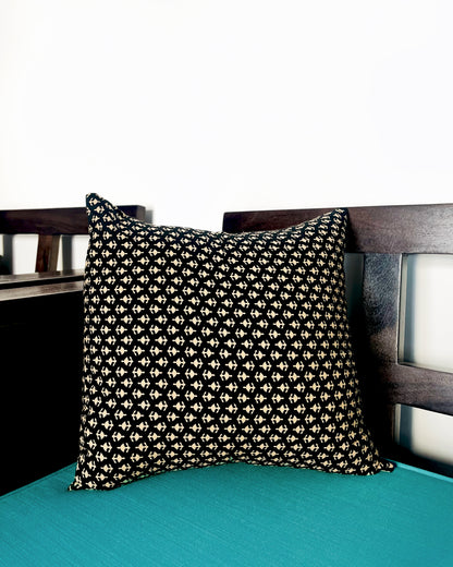 Tropical Tassels & Desert Sands | Pure Cotton Block Printed Cushion Covers with Tassles | Set of 2