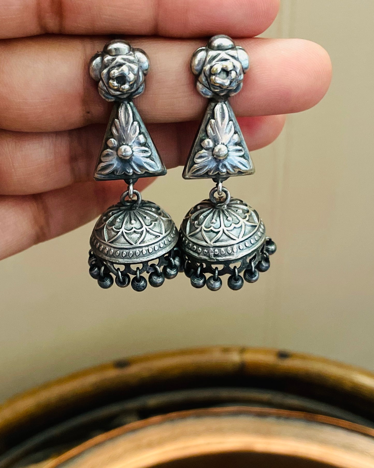 Tushara Antique Jhumkas