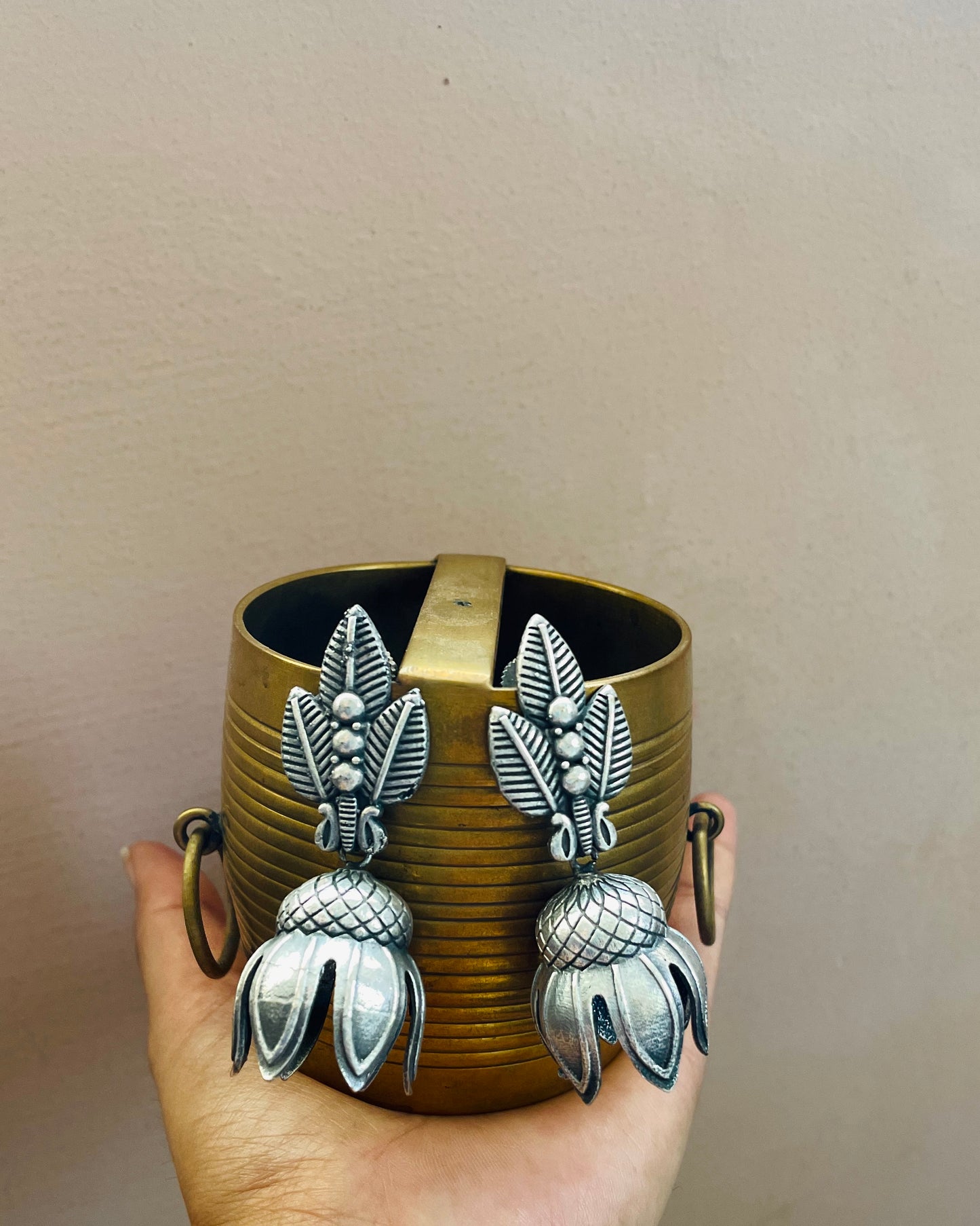 Anayra | Silver Plated Statement Earrings