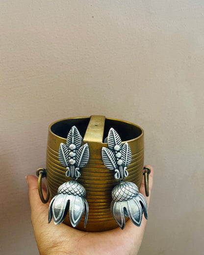 Anayra | Silver Plated Statement Earrings