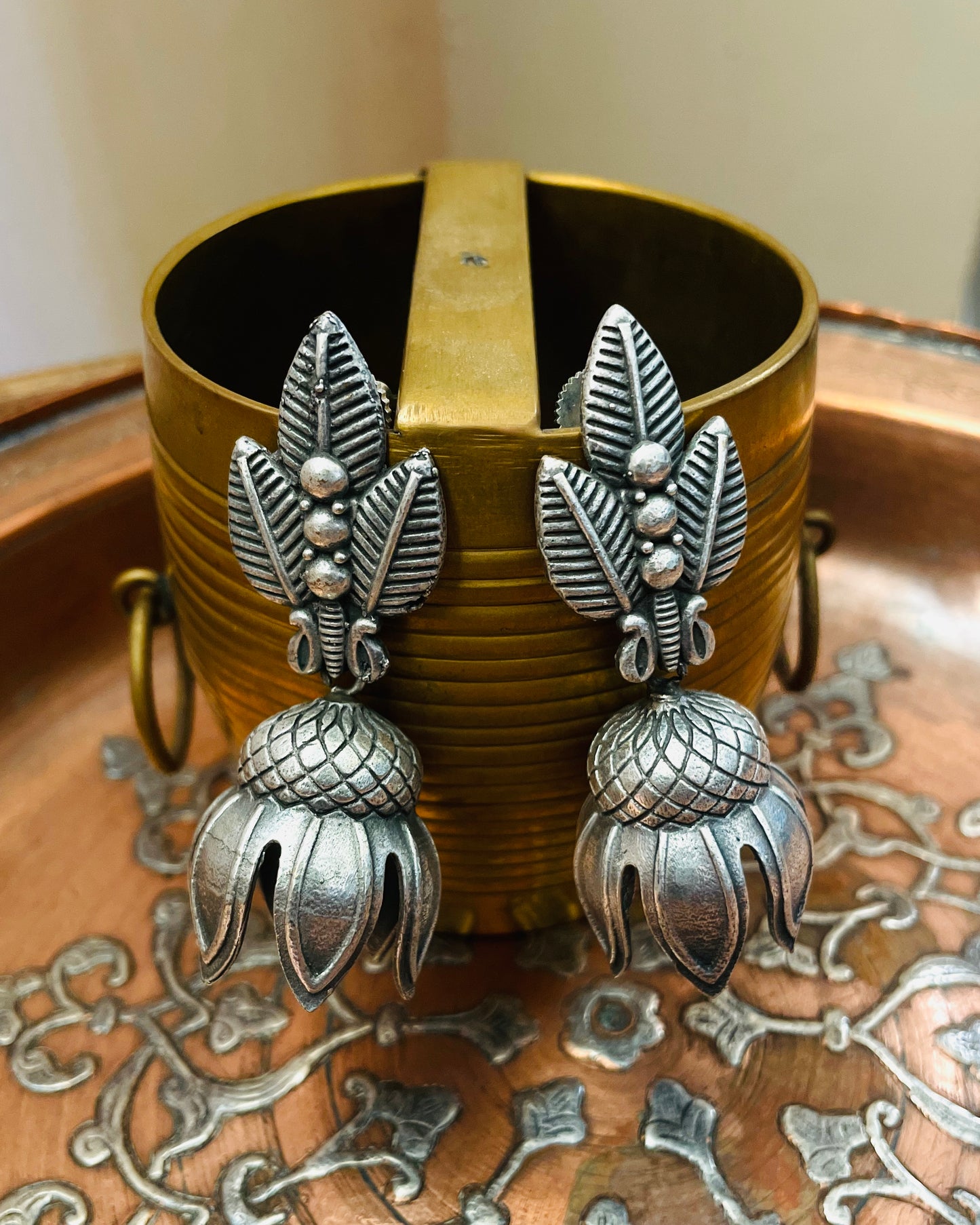 Anayra | Silver Plated Statement Earrings