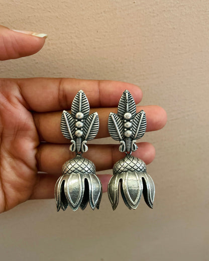Anayra | Silver Plated Statement Earrings
