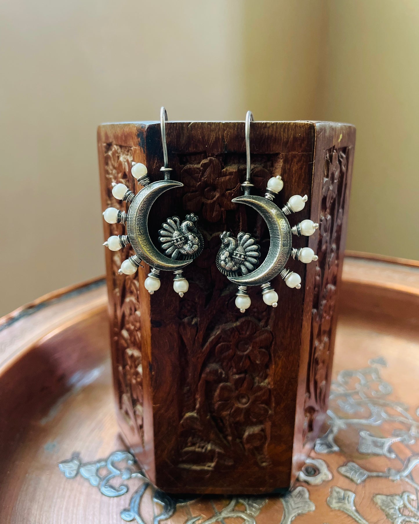 Chitraksha Antique Pearl Studs