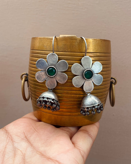 Kamalini | Silver Plated Hook Earrings