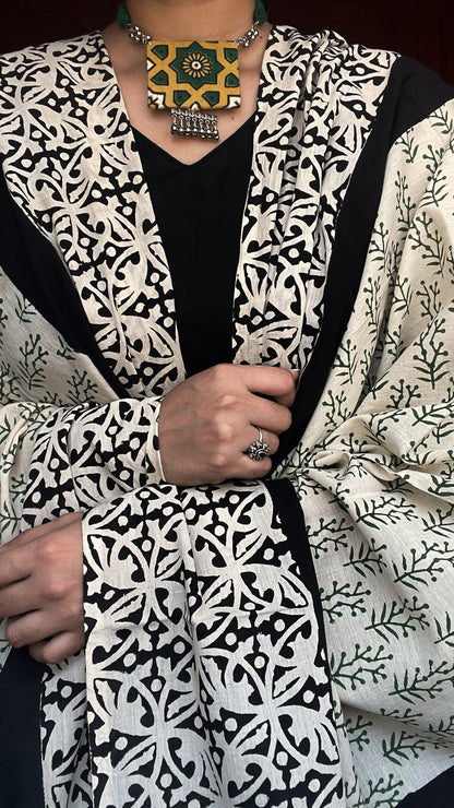Kala Kaashi | Handblock Printed Dupatta